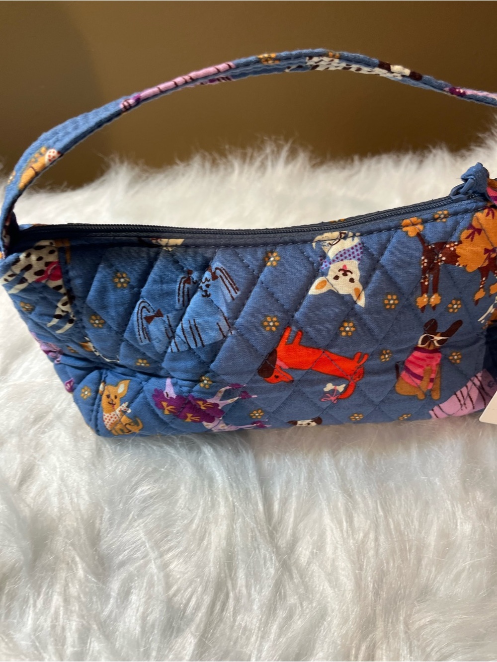 Vera Bradley women’s cotton Mini Slouchy Crossbody Bag Bark Park NWT
